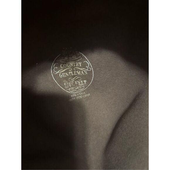 RARE VINTAGE PREOWNED Country Gentlemen Brown 100% Wool Lite Felt Safari Fedora - Picture 12 of 12